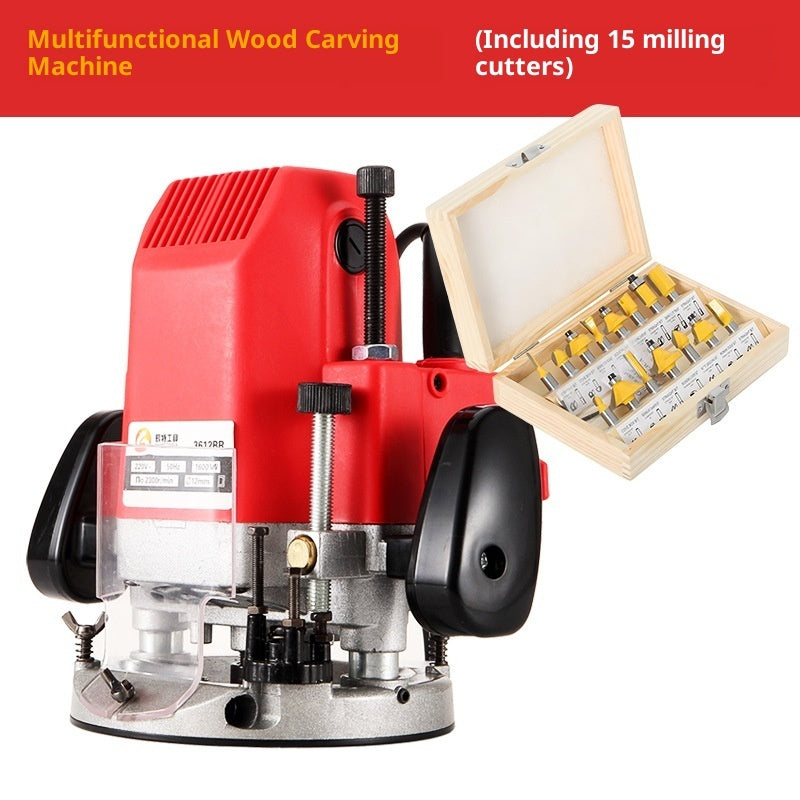 Multifunctional High-power Industrial Grade Electric Slotted Trimming Wood Carving Machine