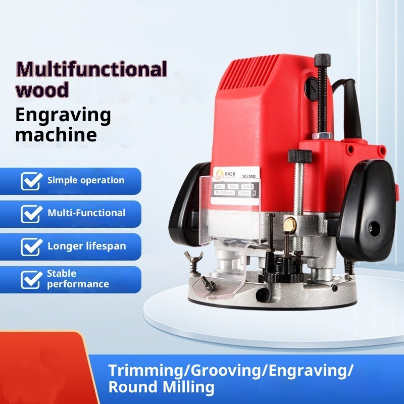 Multifunctional High-power Industrial Grade Electric Slotted Trimming Wood Carving Machine