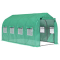 Polytunnel Greenhouse With Windows And Door, Walk In Greenhouse For Garden, Backyard (4 X 2 M)
